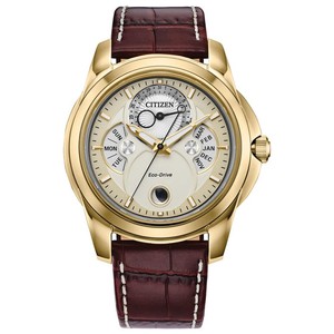 Reloj Citizen Calendrier Eco-Drive para Hombre, Marrón, 41mm BU0082-06P