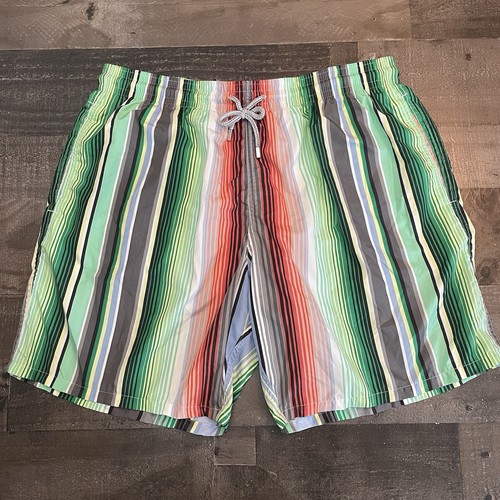 Vilebrequin Multi Colored Striped 7" Swim Trunks Shorts Men's 3XL