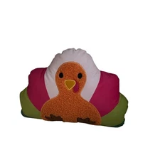 Turkey Pillow 2024 Thanksgiving Plush Orange Green Pinks Target Bullseye 13”