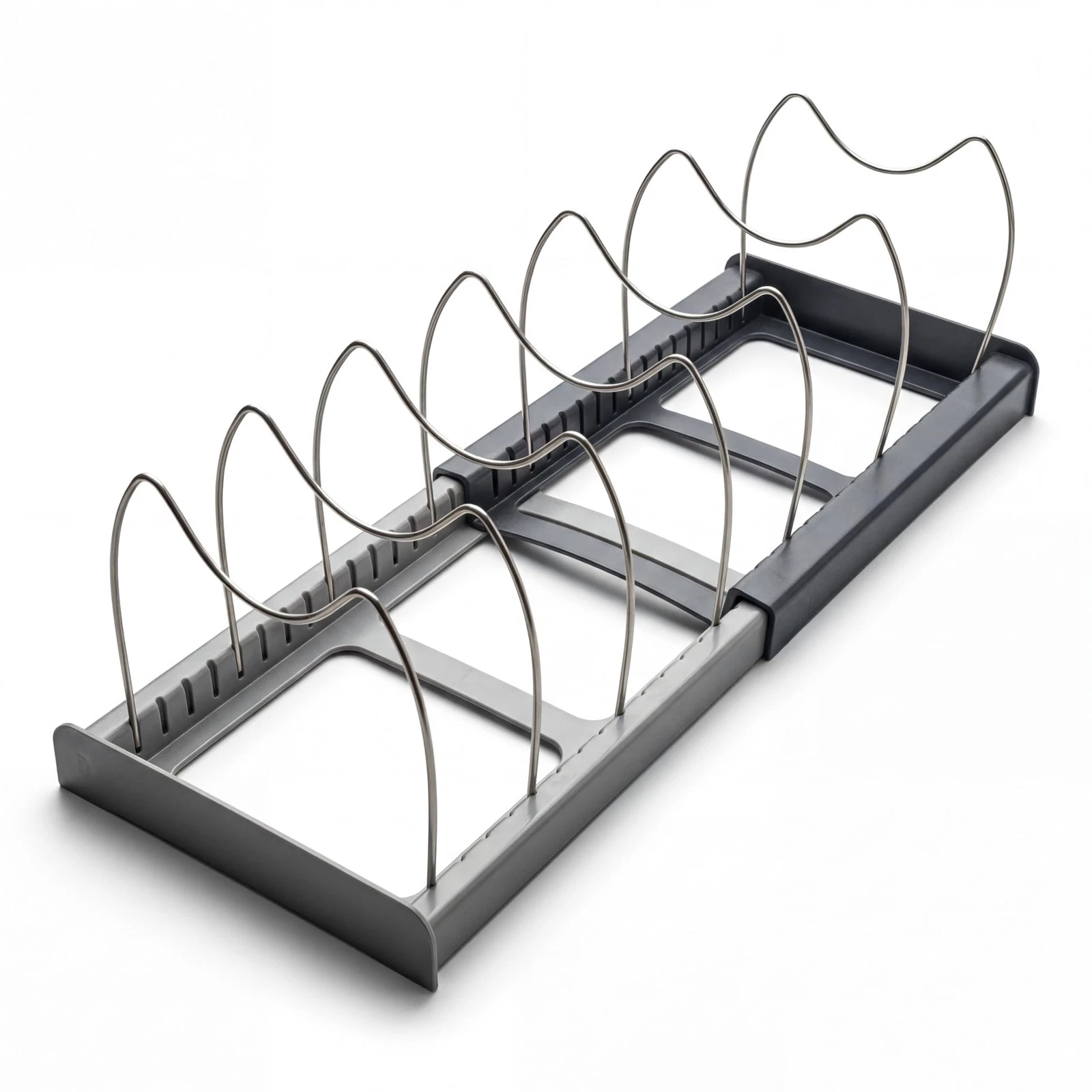 Expandable Pot Lid Organizer Rack for Under Cabinet, Adjustable 12"-22" Kitch...