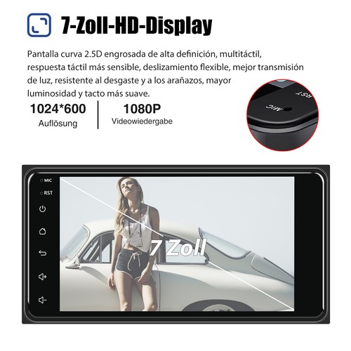 2+64GB Android 14 Carplay Autoradio GPS +KAM Für Toyota Corolla RAV4 Hilux Camry - Bild 7 von 15