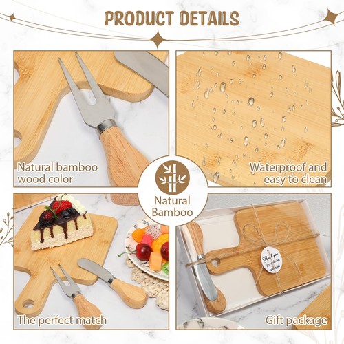 16 Set Wedding Bridal Shower Cheese Board Party Favors Wooden Mini Charcuteri... - Picture 3 of 6