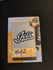 2021-22 Black Diamond COLE PERFETTI Rookie Team Logo Jumbos 02/10 Patch Auto