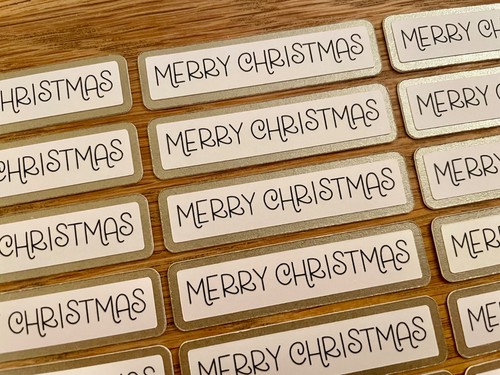 15x All Colours Double Layer Merry Christmas Card Toppers Sentiments Card Making - Picture 12 of 17