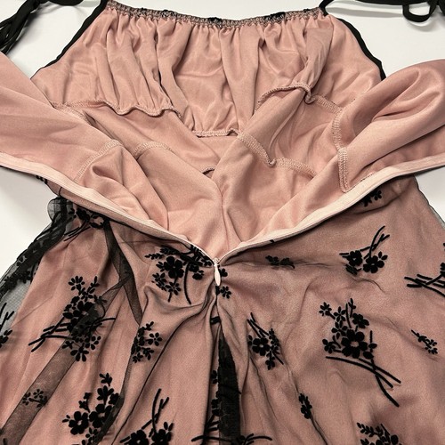 Vestido Babydoll Hapsha Mujer Y2k Talla L Midi Terciopelo Burnout Capricho Hada Grunge - Imagen 6 de 11