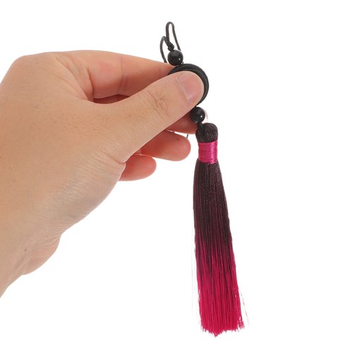  Tai Chi Spike Decor - Chinese Handheld Fan Fortune Tassel Martial Arts - Picture 8 of 12