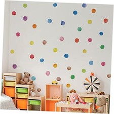 Colorful Polka Dot Wall Decals Watercolor Dots Wall 12 Sheets Assorted Dot