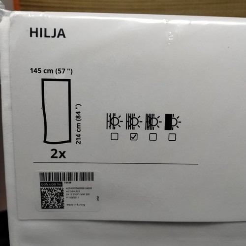 Ikea HILJA Curtains White One Pair 2 Panels 57" x 84" 005.600.96 Sealed New - Picture 3 of 4