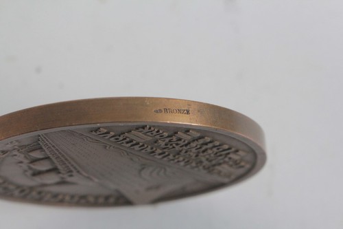 Médaille Compagnie Transatlantique Paquebot Normandie 1938 (75150) - Picture 4 of 5