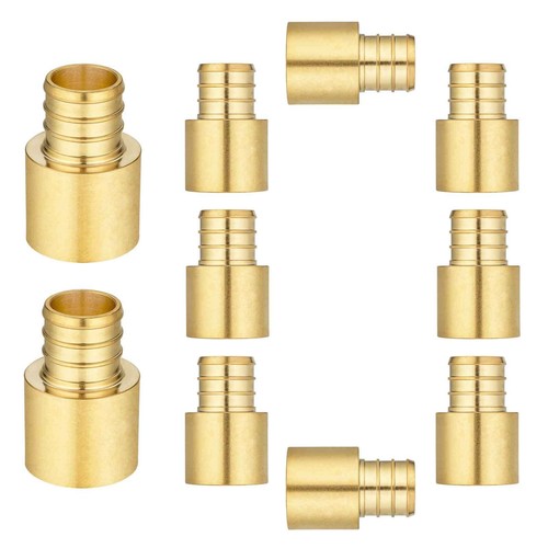(10 Pack) Copper to Pex Fittings 3/4 inch, 3/4" Pex F1807 x 3/4" Female Sweat...