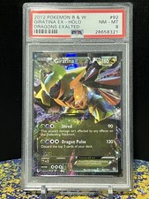 2012 Pokemon Black & White: Dragons Exalted - GIRATINA EX 92/124 - PSA 8 NM-Mint