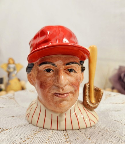 Vintage Royal Doulton 'The Baseball Player Red Cap' Small Character Jug