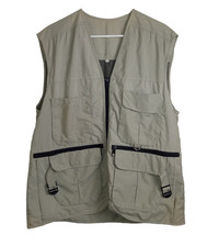Fishing Gray Vest Multi Pocketed Lightweight Outdoor Sports Hiking Men's Size L