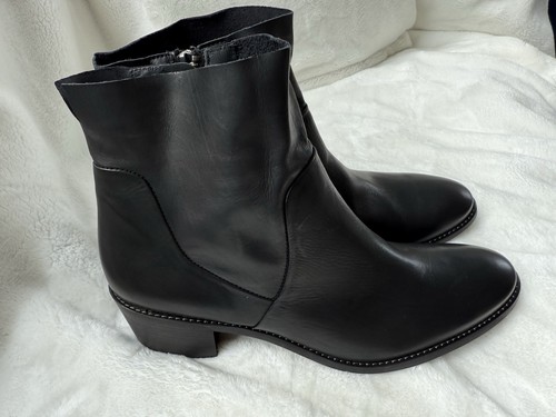 NWD $485 Paul Green Willow Block Heel Booties Black Leather Sz US 10.5/UK 8 - Picture 8 of 21