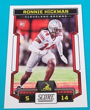2023 Score RC #368 Ronnie Hickman Cleveland Browns FOOTBALL Card G7