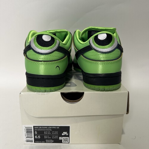 Nike SB Dunk Low QS The Powerpuff Girls "Buttercup" FZ8319-300 Hombres 5 Nuevo - Imagen 4 de 6