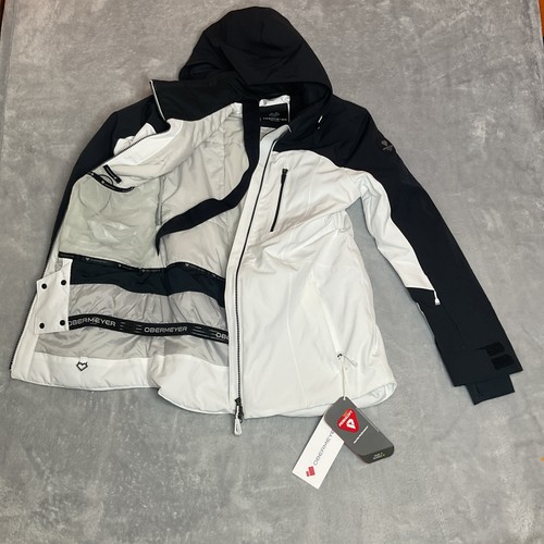 Obermeyer First Chair Ski Snowboard Jacket Womens Size 4 White Black - Picture 15 of 20