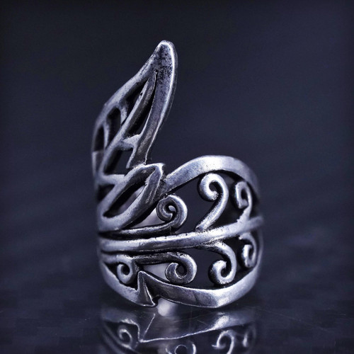 Vintage Sterling Silber 925 Handarbeit Filigran Earcuff Ohrringe - Bild 1 von 9