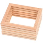  6 Pcs Miniature Doll House Accessories Dollhouse Wood Picture Frame for