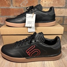 Adidas Five Ten Sleuth DLX PU Flat Mountain Bike Shoes Black Red Gum Uk 11.5