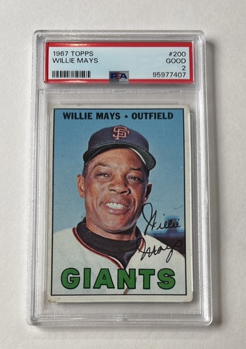 1967 Topps WILLIE MAYS SAN FRANCISCO GIANTS #200 PSA 2 Good