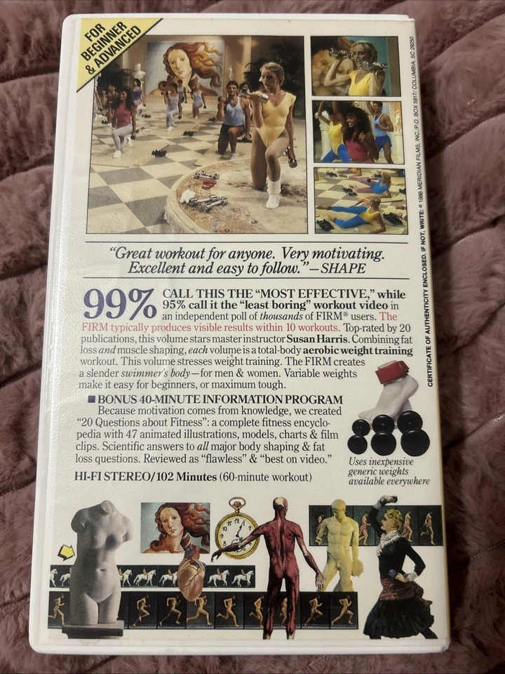 The Firm AEROBIC WORKOUT WITH WEIGHTS - Vol. 1 (VHS) Susan Harris - Image 2 of 2