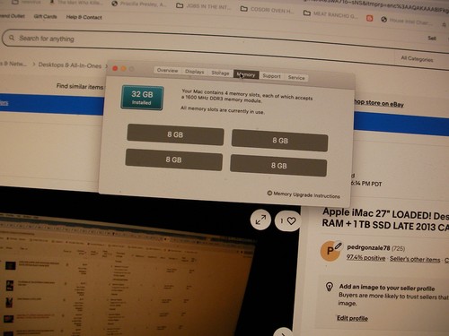 Apple iMac 27" LOADED! Desktop  MAXED! + 32 GB RAM + 1 TB SSD LATE 2013 CATALINA - Picture 6 of 22