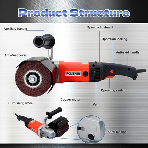 VICSEC 1400W Electric Burnishing Polishing Machine,Electric Sander Polisher, ... - Picture 3 of 6