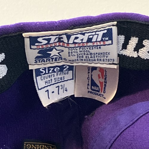Cappello Berretto Vintage Starter NBA Los Angeles Lakers Taglia 7 7 3/4 - Foto 8 di 8