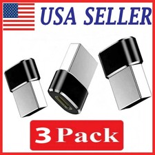 3 PACK USB C 3.1 Type C Female to USB 3.0 Type A Male Port Converter Adapter BLK