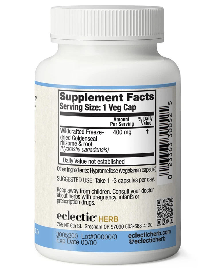 Cápsulas de sello de oro liofilizadas crudas Eclectic Institute | 100 CT Foto 4 de 4