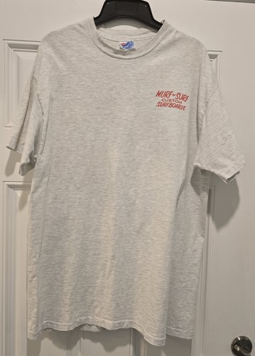 Vintage Murf the Surf Custom Surfboards Shirt XL Hanes Single Stitch USA Gray - Picture 12 of 13