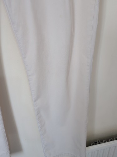 Meyer Mens Rio Chino Lightweight Cotton Comfort Trousers W42 L32 White/Beige - Picture 8 of 18