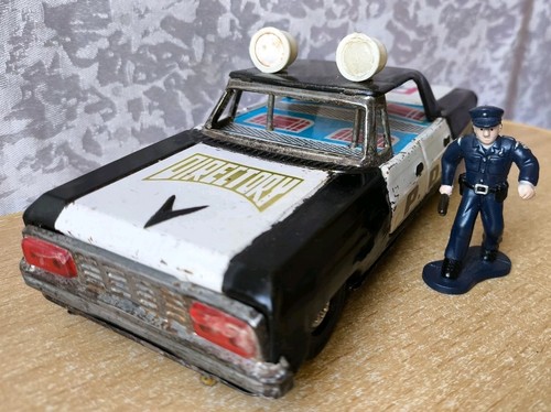 RARE VINTAGE TOY Model CAR police metal P.D DIRECTORY TIN - Picture 4 of 21