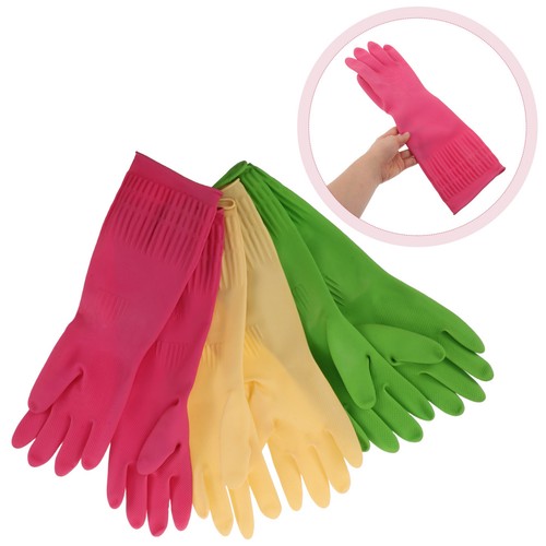  3 pares de guantes impermeables para tareas domésticas cocina de alta resistencia - Imagen 7 de 20