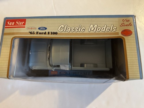 Sun Star 1:18 scale Classic Models Ford F100 Pickup Truck, Blue w/ Box - Picture 3 of 9