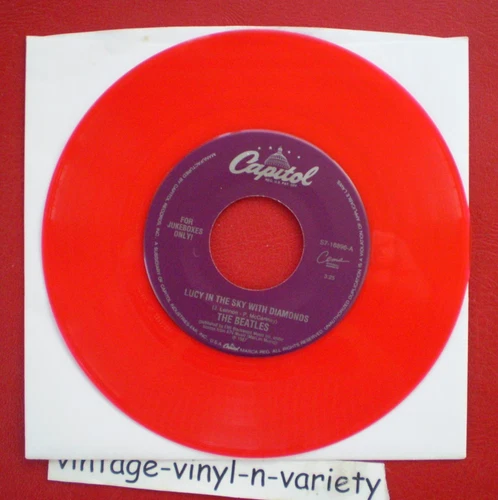 The Beatles   LUCY IN THE SKY WITH DIAMONDS  MINT-   RED VINYL JUKE BOX ONLY 45