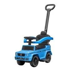 Best Ride On Cars Kids Outdoor Stroller Mercedes G-Wagon 3 in 1 Push Car, Blue