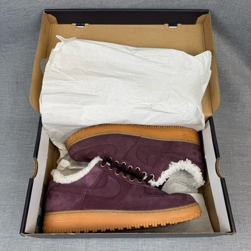 Nike Air Force 1 Shoes Mens 13 Premium Winter Burgundy Crush *READ* - Picture 17 of 17
