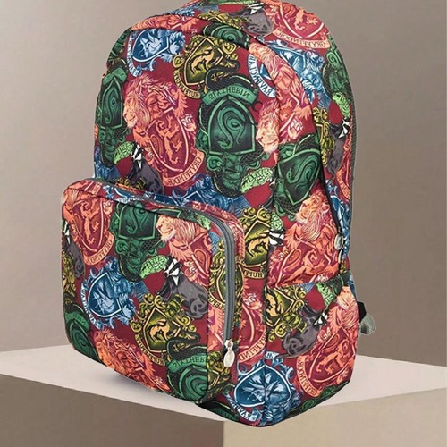 MVL Harry Potter Repeat Print Crest Backpack –School work Hogwarts Bag | - Picture 6 of 9