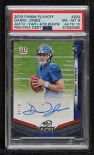 2019 Panini Playoff Variations 4th Down /10 Daniel Jones PSA 8 Rookie Auto RC