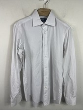 Kamakura Maker's Striped Dress Shirt Men's Button-Up Shirt White Size 15.5