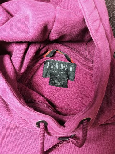 Hombres L Nike Air Jordan Jumpman Logo Ciruela Púrpura Sudadera con Capucha Sudadera 860200 - Imagen 5 de 10
