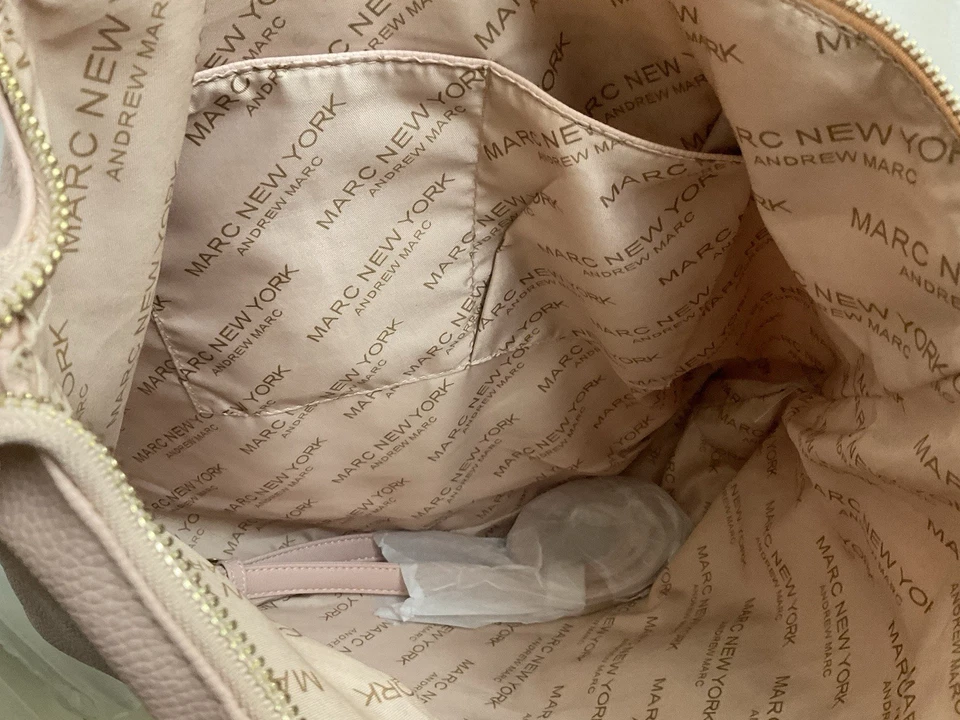 Andrew Marc NY Large Tote Purse Pink Faux Pebble With Long Strap NEW - Image 4 of 4