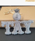 Custom Money Bag Pendant Design Brass Cubic Zirconia Diy Necklace Hip Hop Style