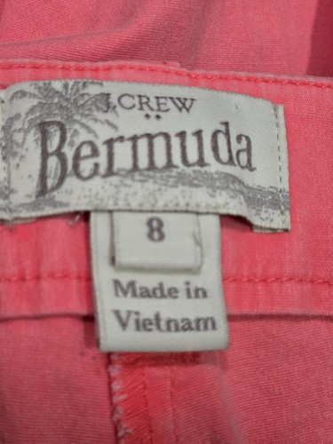 Womens J Crew Bermuda Shorts Faded Neon Pink Flat Front Size 8 - Picture 8 of 10