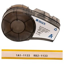 BRADY M21-1000-427 Label Cartridge,Black/White 3PXX1
