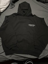 NEW Fear of God Essentials Fleece Hoodie FW24 AUTHENTIC Black Sizes XS 