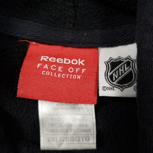 Boston Bruins Hoodie Herren 2XL schwarz gesticktes Logo Reebok Face Off Sweatshirt - Bild 5 von 10