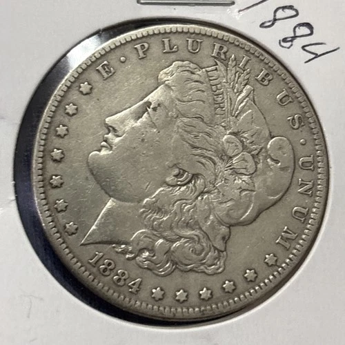 1884 Silver Morgan Dollar Very Good Condition 90% Silver
